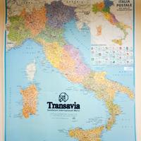 Cartina Italia, poster C.A.P. codici avviamento