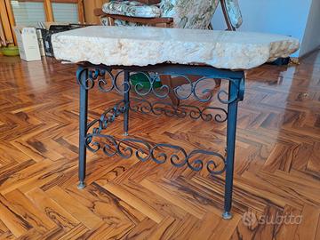 TAVOLINO ARTIGIANALE DA SALOTTO IN ONICE