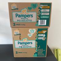 Pampers baby dry - Taglia 3 - 112 + 112 + 172