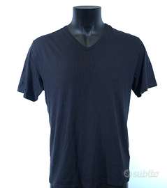 Hugo BOSS t-shirt nera scollo a V nera (XL)