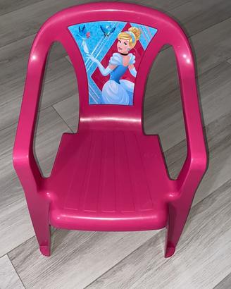 Sedia in plastica bambina principessa Disney