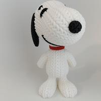 Snoopy stampato 3d tecnica uncinetto 