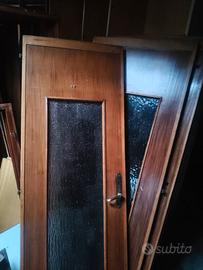 14 porte in legno con vetro 