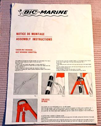 Depliant Poster Windsurf BIC MARINE 1984 raro