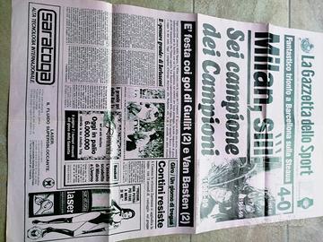 Poster Milan vittoria Champions 1989 e campionato