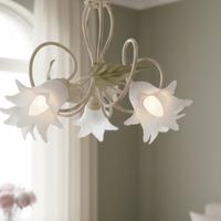 Lampadario 5 luci e coppia di abat-jour 