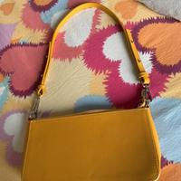 Borsa vera pelle gialla/senape