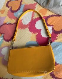 Borsa vera pelle gialla/senape