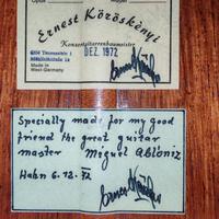 Chitarra classica vintage Ernest Köröskenyi