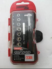 Serie di inserti e bussole cricchetto a bit 23 pz