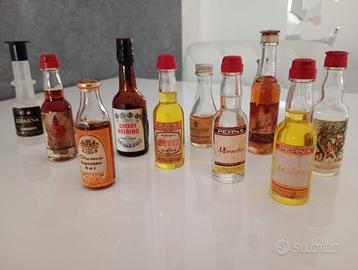Lotto 10 Bottigliette Liquori Mignon da Collezione