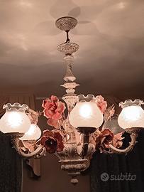 Lampadario in ceramica di Bassano 