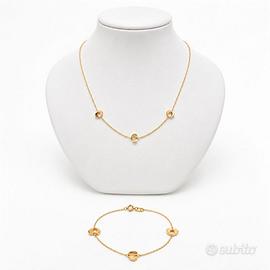 Parure oro giallo 18kt con  collana  e bracciale