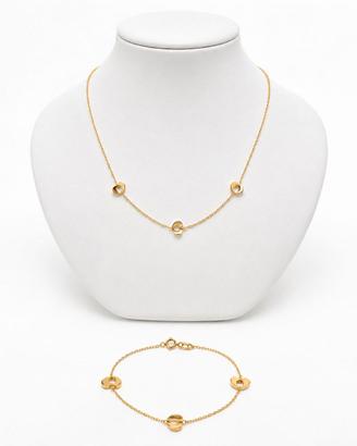 Parure oro giallo 18kt con  collana  e bracciale