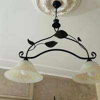 Lampadario ferro battuto