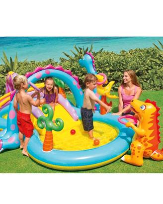 Piscina per Bambini con Scivolo Parco Gonfiabile