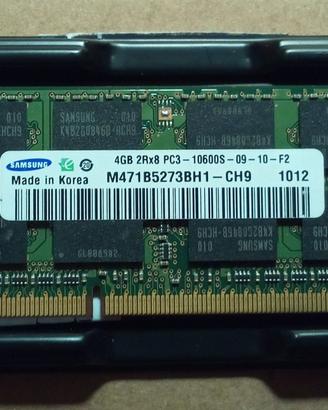 4 GB SDRAM SAMSUNG PC3-10600S (Notebook) 1,5 Volt