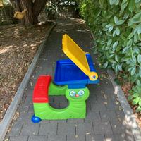 Banco gioco bimbi con contenitore – colori vivaci