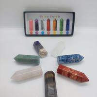 Set Cristalli Chakra 7 Punte in Pietra Naturale