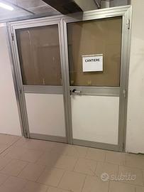 porta doppia anta alluminio 190x211cm