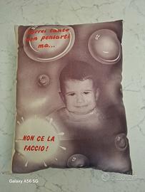 Cuscino con stampa fotografica divertente 