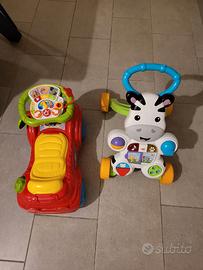 Zebra Fisher Price e macchina primi passi