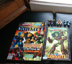 giocattoli personaggi Gormiti + rivista + album