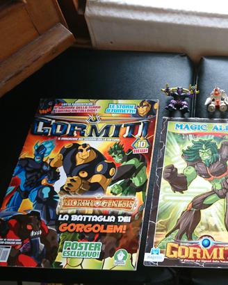 giocattoli personaggi Gormiti + rivista + album