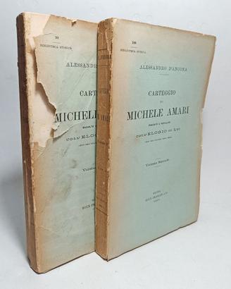CARTEGGIO DI MICHELE AMARI - 1896