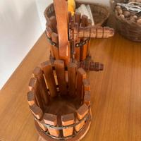 Porta bottiglie in legno