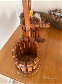 Porta bottiglie in legno