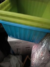 scatole porta giochi con ruote e coperchi