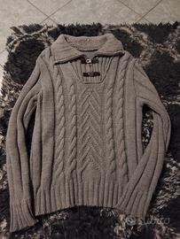 maglione grigio da ragazzo in lana taglia L