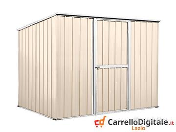 Casetta box giardino Acciaio 260x185cm avorio