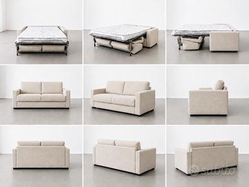 Divano Letto con Materasso H18 – Colore Lino