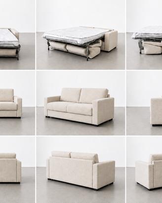 Divano Letto con Materasso H18 – Colore Lino