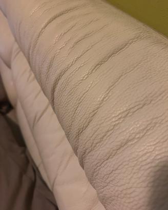 Letto mateimoniale in pelle con contenitore