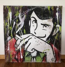 Quadro Arte Zeta Studio-ritratto smoke lupin 80x80