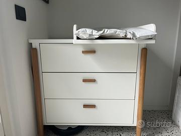 Cassettiera con fasciatoio in legno, Laredoute