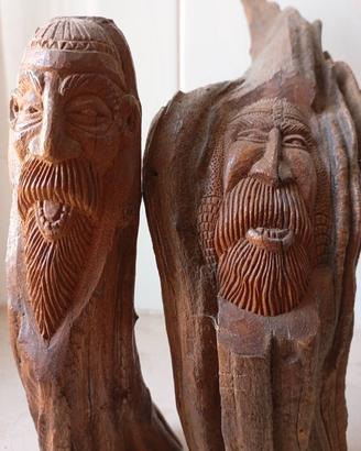 Statuette in legno di ebano Etiopia anni 60