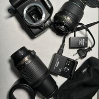 Fotocamera Nikon D60 + 2 obiettivi