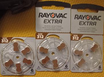 Batterie rayovac extra 312 per apparecchi acustici