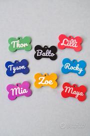 Targhetta cane personalizzata in metallo