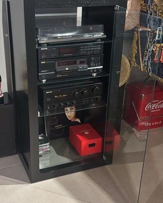 impianto stero HI-FI con giradischi, radio, cd
