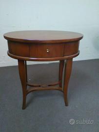 Comodino ovale in ciliegio con cassetto 