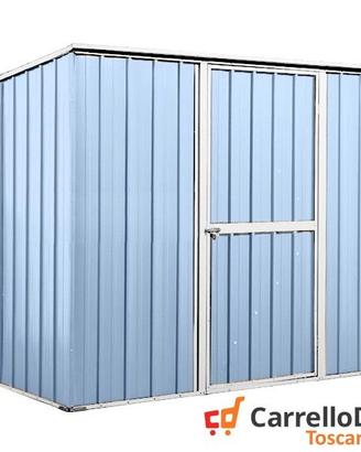 Casetta box giardino Acciaio 260x185 azzurro