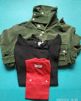 ART. 132 - GIACCA IN VELLUTO +TOP+MAGLIETTA