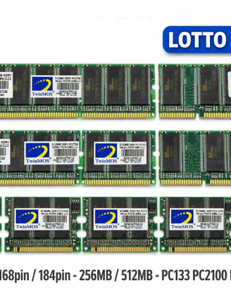 Lotto 15 RAM DDR1 400MHz 256MB 512MB PC2100 PC2700