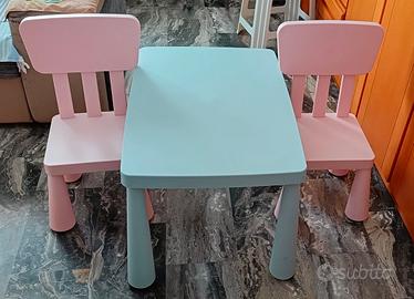 Set tavolo e sedie per bambini