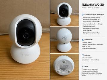 Telecamera Wi-Fi Tapo C200 Full HD 1080p